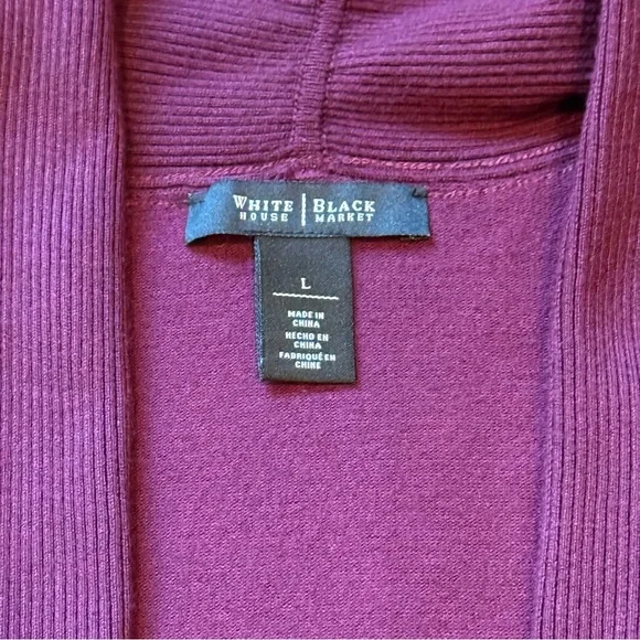 White House Black Market Plum/Burgundy Cardigan - Picture 5 of 11